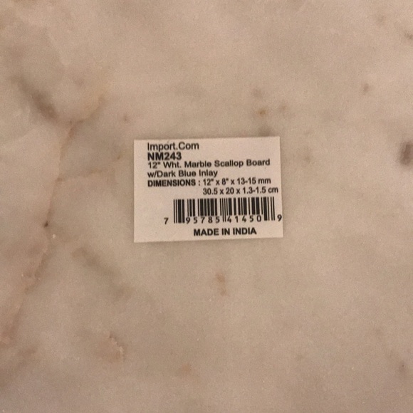 NEW-12โ White Marble With Blue Inlay Cheese Board - Picture 7 of 7